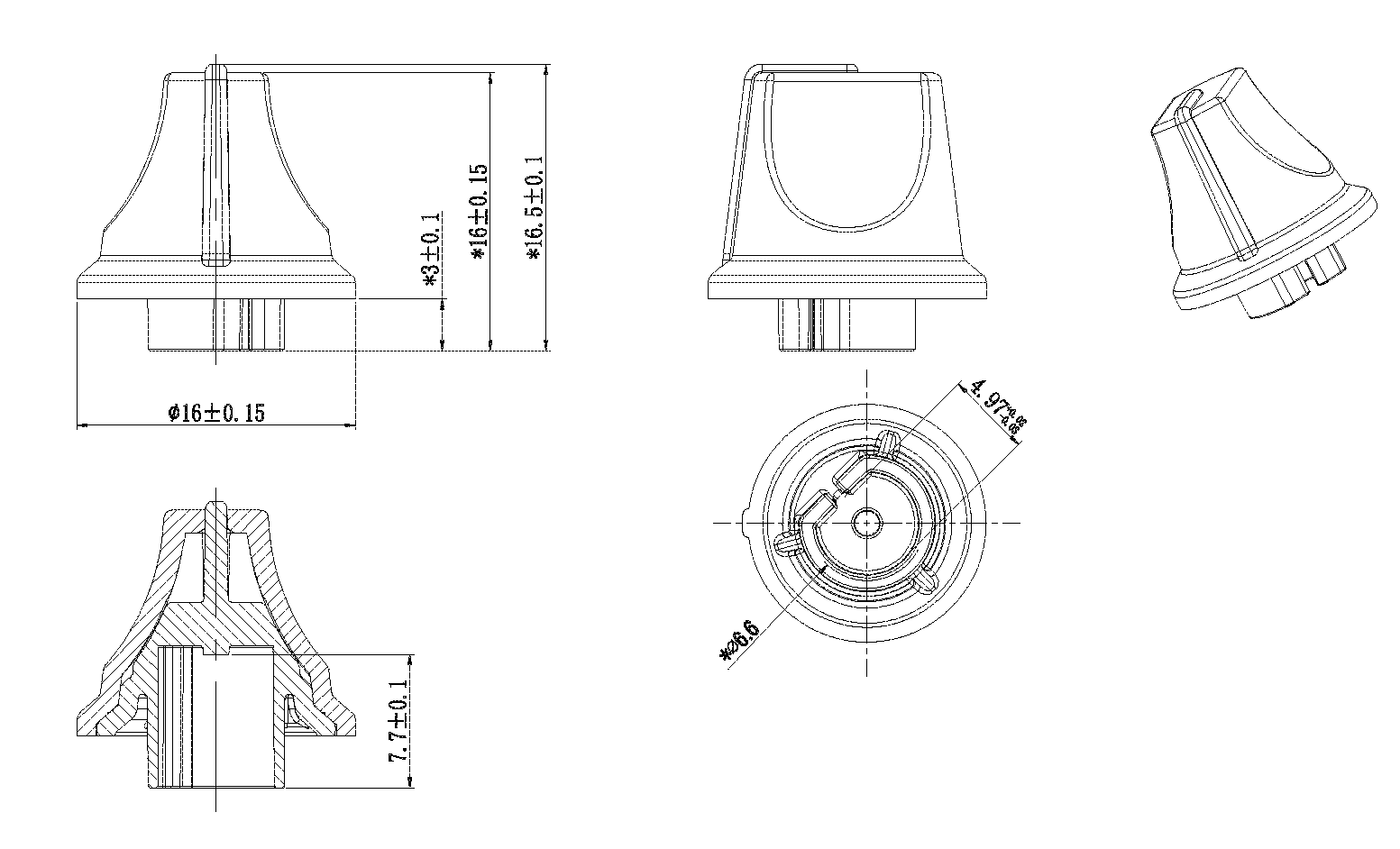 旋鈕|一體化卡塊|旋鈕鋁制|開關(guān)|按鍵|PEEK螺絲|PEI螺絲